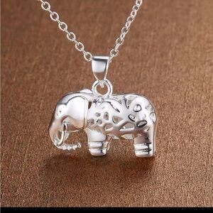 925 Silver Elephant Pendant Necklace
